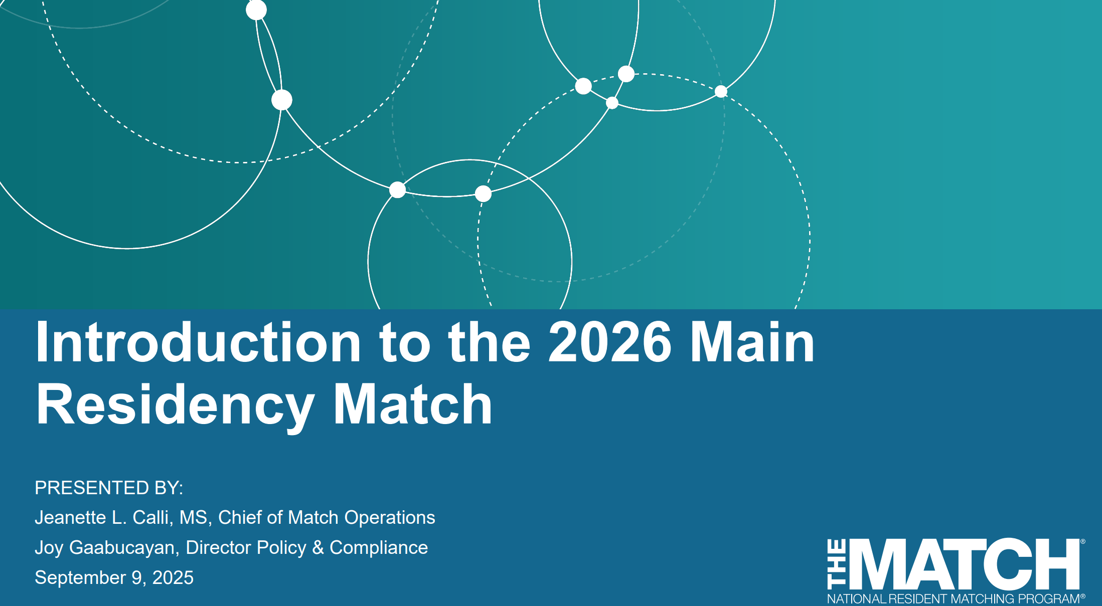 Medical Schools Webinar: Introduction to the 2026 Main Residency Match