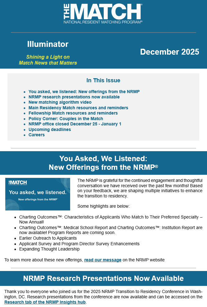 December 2025 Illuminator Newsletter