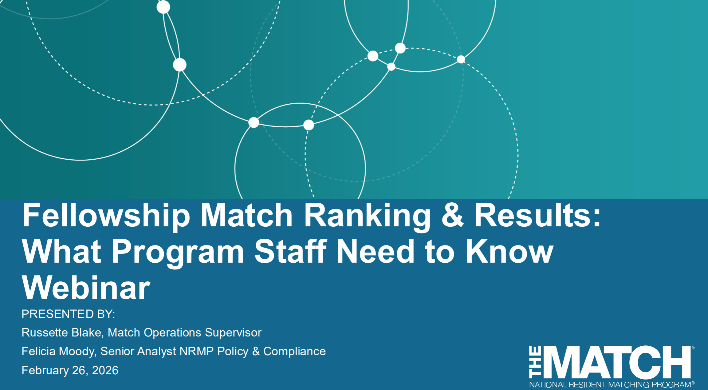 Fellowship Program Webinar: Ranking and Results