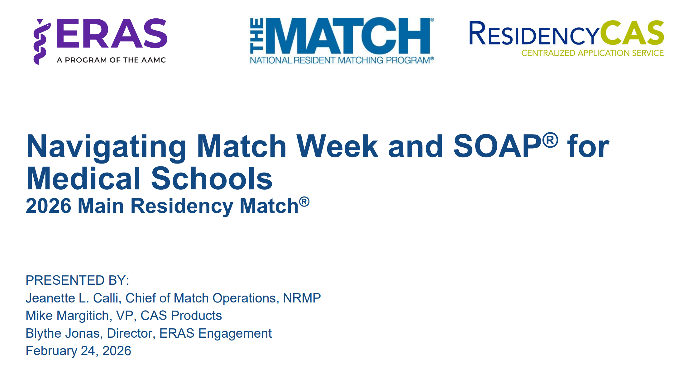 Medical School Webinar: Navigating Match Week and SOAP®